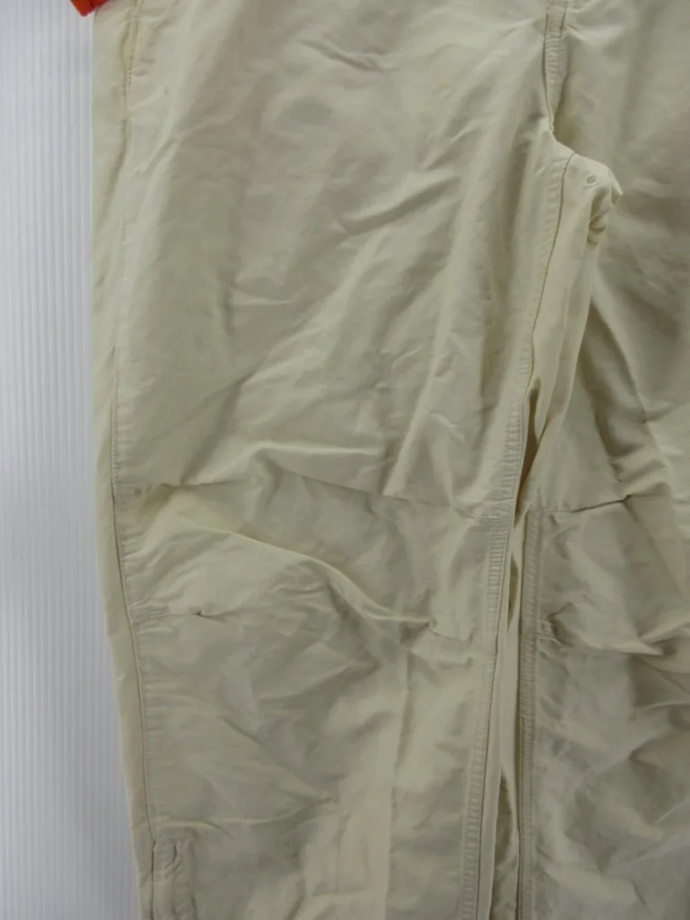 VINTAGE Gap Pants 34X27 Cream Tech Chino Y2K Ankle Zip Utility Hiking*